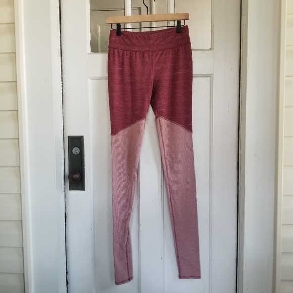Free People Movement Pink Colorblock Leggings, Sz S - Picture 2 of 7
